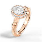 Erica Oval Cut Lab Grown Diamond 18Kt Rose Gold Engagement Ring - View 3