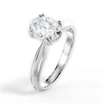 Anastasia Oval Cut Lab Grown Diamond 18Kt White Gold Engagement Ring - View 4