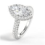 Kim Marquise Cut Lab Grown Diamond Platinum Engagement Ring - View 4