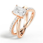 Jennifer Radiant Cut Lab Grown Diamond 18Kt Rose Gold Engagement Ring - View 2