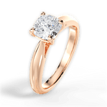 Colleen Cushion Cut Lab Grown Diamond 18Kt Rose Gold Engagement Ring - View 3