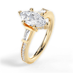 Katie Marquise Cut Lab Grown Diamond 18Kt Yellow Gold Engagement Ring - View 4