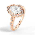 Julie Pear Cut Lab Grown Diamond 18Kt Rose Gold Engagement Ring - View 4