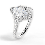 Joyce Marquise Cut Lab Grown Diamond Platinum Engagement Ring - View 3
