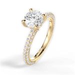 Madeline Round Cut Lab Grown Diamond 18Kt Yellow Gold Engagement Ring - View 4