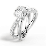 Jennifer Round Cut Lab Grown Diamond Platinum Engagement Ring - View 2