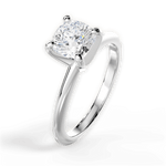 Alicia Cushion Cut Lab Grown Diamond 14Kt White Gold Engagement Ring - View 4