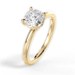 Brenda Cushion Cut Lab Grown Diamond 18Kt Yellow Gold Engagement Ring - View 4
