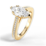 Denise Marquise Cut Lab Grown Diamond 18Kt Yellow Gold Engagement Ring - View 3