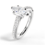 Frances Marquise Cut Lab Grown Diamond Platinum Engagement Ring - View 2
