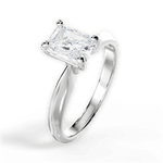 Aria Radiant Cut Lab Grown Diamond Platinum Engagement Ring - View 4