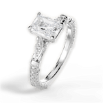 Gabriela Radiant Cut Lab Grown Diamond 18Kt White Gold Engagement Ring - View 4