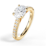 Diane Oval Cut Lab Grown Diamond 18Kt Yellow Gold Engagement Ring - View 2