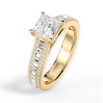 Lynn Princess Cut Lab Grown Diamond 18Kt Yellow Gold Engagement Ring - View 2