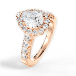 Lacey Pear Cut Lab Grown Diamond 18Kt Rose Gold Engagement Ring - View 4