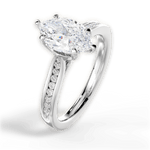 Elena Marquise Cut Lab Grown Diamond Platinum Engagement Ring - View 2