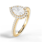 Joanne Pear Cut Lab Grown Diamond 18Kt Yellow Gold Engagement Ring - View 2