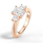 Dorothy Radiant Cut Lab Grown Diamond 18Kt Rose Gold Engagement Ring - View 4