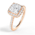 Ingrid Princess Cut Lab Grown Diamond 18Kt Rose Gold Engagement Ring - View 4