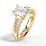 Brittany Emerald Cut Lab Grown Diamond 18Kt Yellow Gold Engagement Ring - View 3