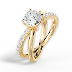Jennifer Cushion Cut Lab Grown Diamond 18Kt Yellow Gold Engagement Ring - View 4
