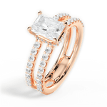 Christie Radiant Cut Lab Grown Diamond 18Kt Rose Gold Engagement Ring - View 3