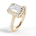Ingrid Emerald Cut Lab Grown Diamond 18Kt Yellow Gold Engagement Ring - View 2