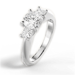 Dorothy Round Cut Lab Grown Diamond 14Kt White Gold Engagement Ring - View 4