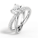Jennifer Heart Cut Lab Grown Diamond Platinum Engagement Ring - View 2