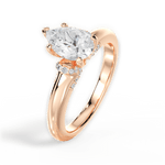 Florence Pear Cut Lab Grown Diamond 18Kt Rose Gold Engagement Ring - View 2