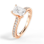 Gilda Radiant Cut Lab Grown Diamond 18Kt Rose Gold Engagement Ring - View 3