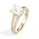 Kendra Radiant Cut Lab Grown Diamond 18Kt Yellow Gold Engagement Ring - View 4