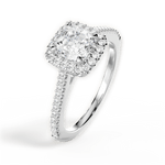 Jeanne Asscher Cut Lab Grown Diamond Platinum Engagement Ring - View 3