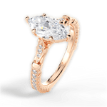 Gabriela Marquise Cut Lab Grown Diamond 18Kt Rose Gold Engagement Ring - View 3