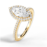 Joanne Marquise Cut Lab Grown Diamond 18Kt Yellow Gold Engagement Ring - View 4