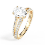 Kendra Oval Cut Lab Grown Diamond 18Kt Yellow Gold Engagement Ring - View 4