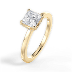 Gemma Princess Cut Lab Grown Diamond 18Kt Yellow Gold Engagement Ring - View 3