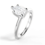 Alicia Pear Cut Lab Grown Diamond Platinum Engagement Ring - View 2