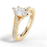 Elise Marquise Cut Lab Grown Diamond 18Kt Yellow Gold Engagement Ring - View 3