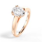 Courtney Oval Cut Lab Grown Diamond 18Kt Rose Gold Engagement Ring - View 3
