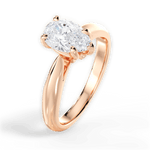 Dolores Pear Cut Lab Grown Diamond 18Kt Rose Gold Engagement Ring - View 4