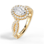 Latoya Oval Cut Lab Grown Diamond 18Kt Yellow Gold Engagement Ring - View 4