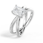 Ada Radiant Cut Lab Grown Diamond 14Kt White Gold Engagement Ring - View 3