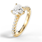 Dana Heart Cut Lab Grown Diamond 18Kt Yellow Gold Engagement Ring - View 3