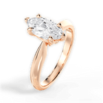 Diana Marquise Cut Lab Grown Diamond 18Kt Rose Gold Engagement Ring - View 4