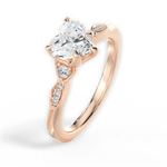Cassie Heart Cut Lab Grown Diamond 18Kt Rose Gold Engagement Ring - View 2