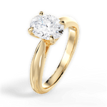Dolores Oval Cut Lab Grown Diamond 18Kt Yellow Gold Engagement Ring - View 4