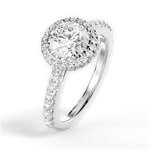 Kathleen Round Cut Lab Grown Diamond 18Kt White Gold Engagement Ring - View 4