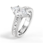 Lynn Marquise Cut Lab Grown Diamond 18Kt White Gold Engagement Ring - View 4