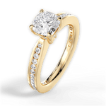 Katelyn Cushion Cut Lab Grown Diamond 18Kt Yellow Gold Engagement Ring - View 4